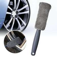 Microfiber Wheel Tire Rim Brush Wash Washing Cleaner Plastic Handle Type Car tire cleaning brush